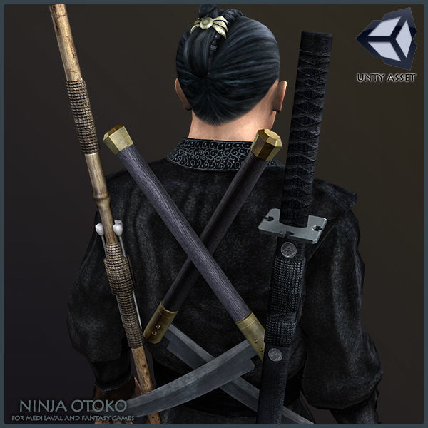 Ninja Otoko Low-poly 3D model_14