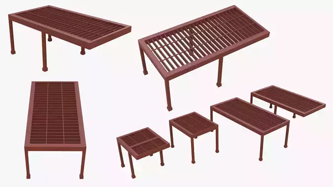 Modular Architectural Pergola with Grid Framework