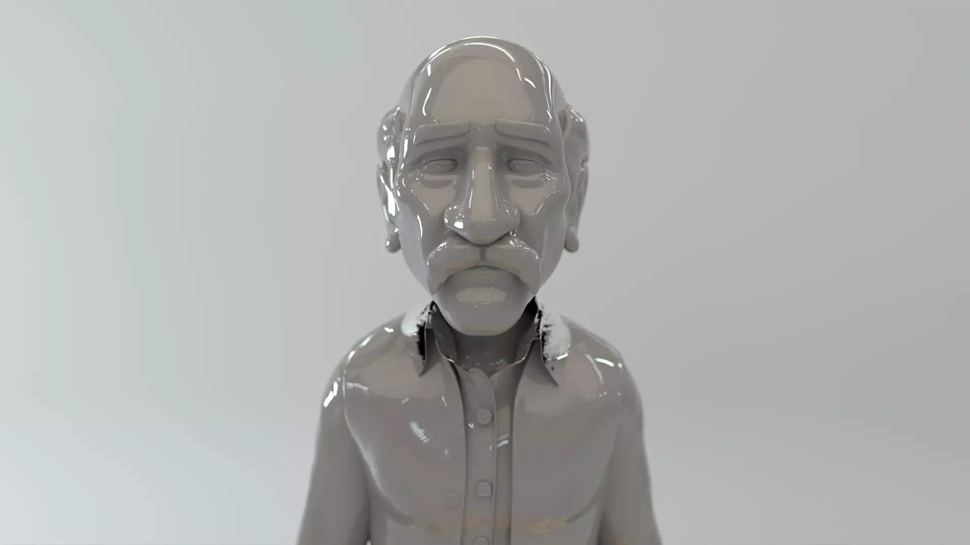 Old man pose-1 3D print model