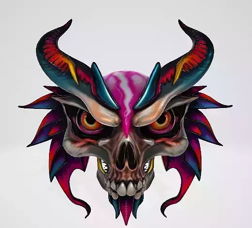 Inferno Skull 3D model