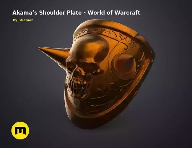 Akamas Shoulder Plate - World of Warcraft Free 3D print model