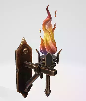 medieval wall torch 
