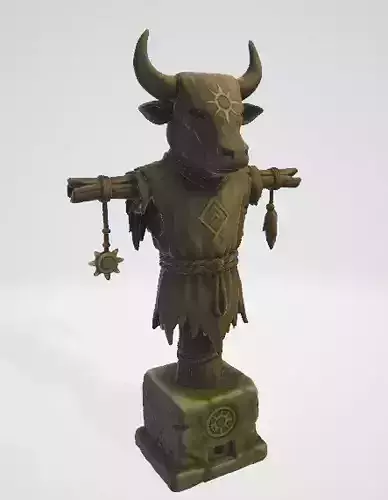 Rustic Farm Scarecrow 3D model