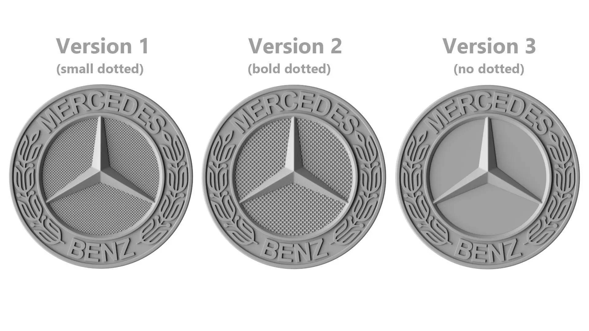 Mercedes logo 06 3D print model