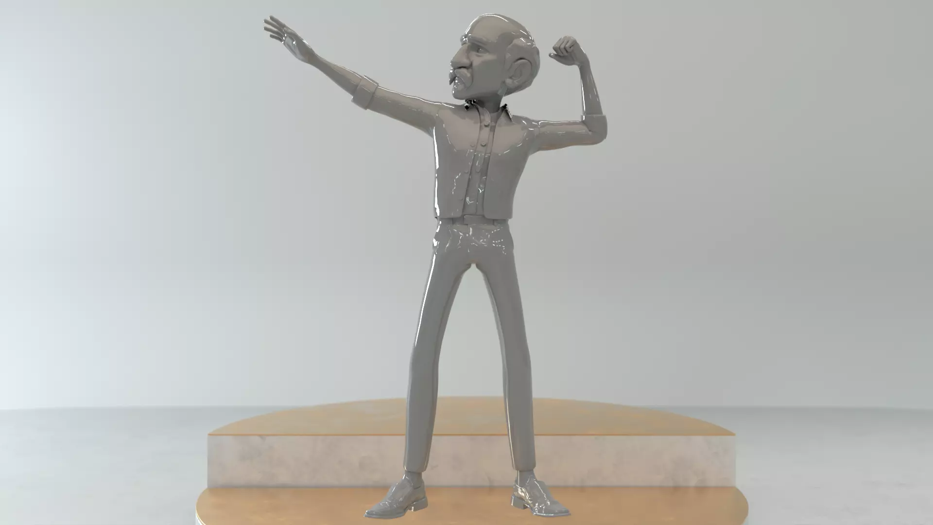 Old man pose-3 3D print model