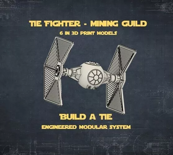 Mining Guild TIE Starfighter - Build A TIE - Wing Mount A 3D print model