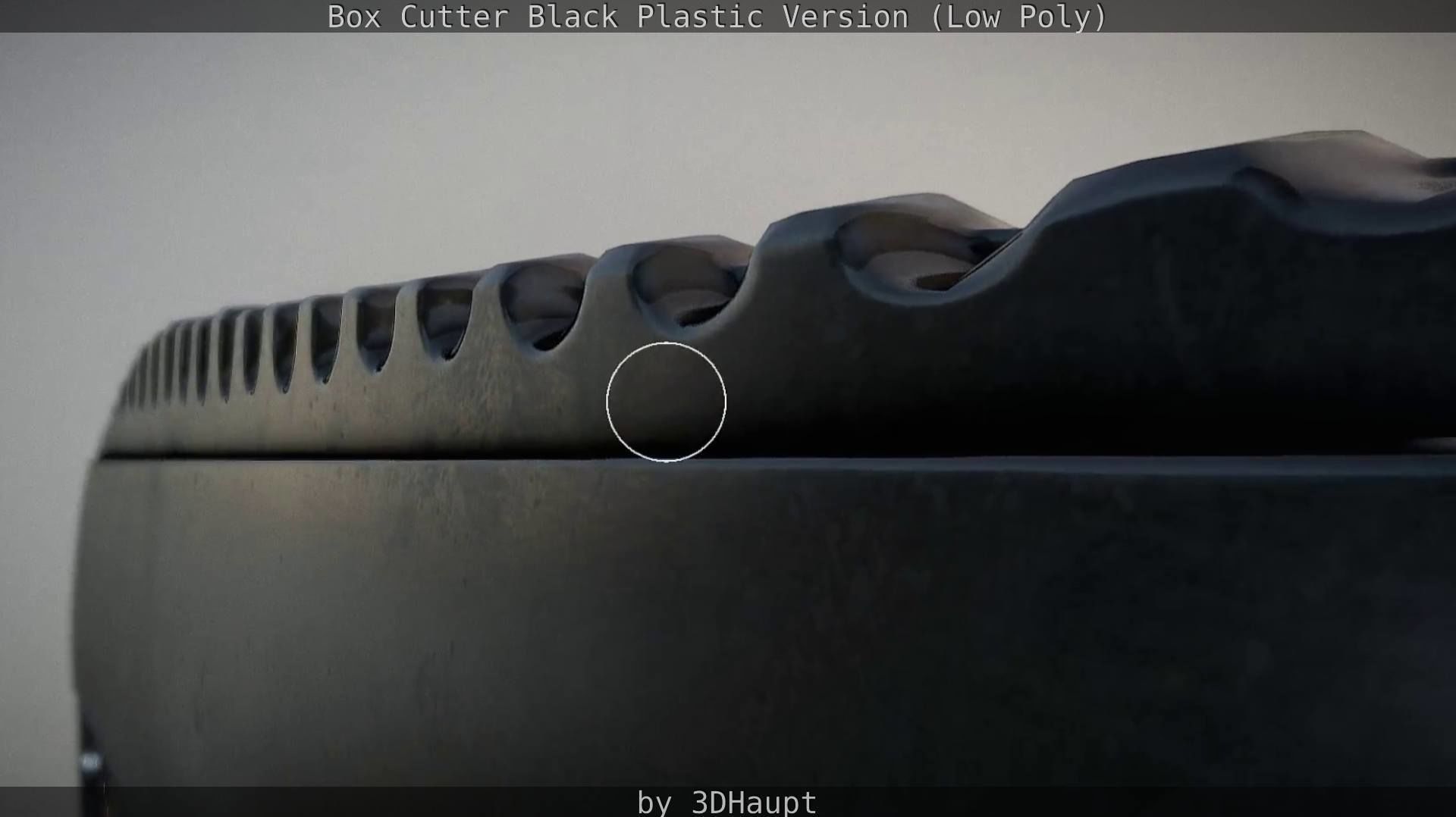 Box Cutter Lowpoly Black Plastic - Gameready - PBR Textures Low-poly 3D model_57