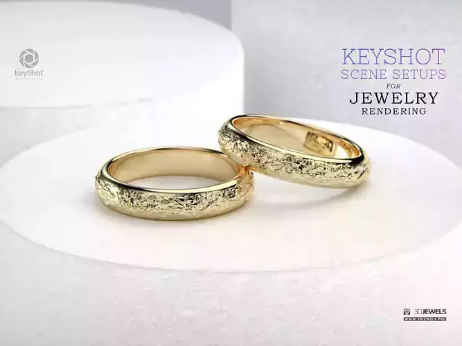 KeyShot Scene Setups with a Stand Display for Jewelry Rendering