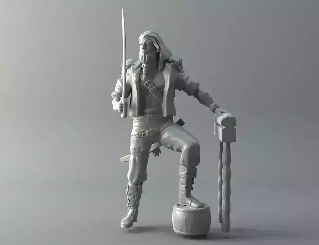 Pirate figurine Free 3D print model