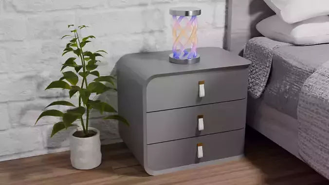 Modern Rounded Corners Nightstand