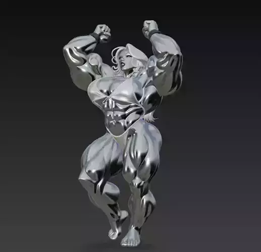 Bodybuilder Woman 03 3D print model