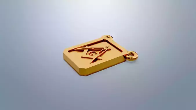 Masonic compass pendant