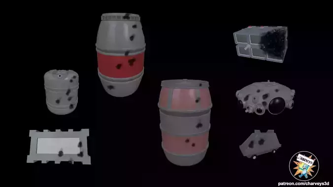  Star Wars Damaged Imperial Equipment for 4 and 6 inch figures 