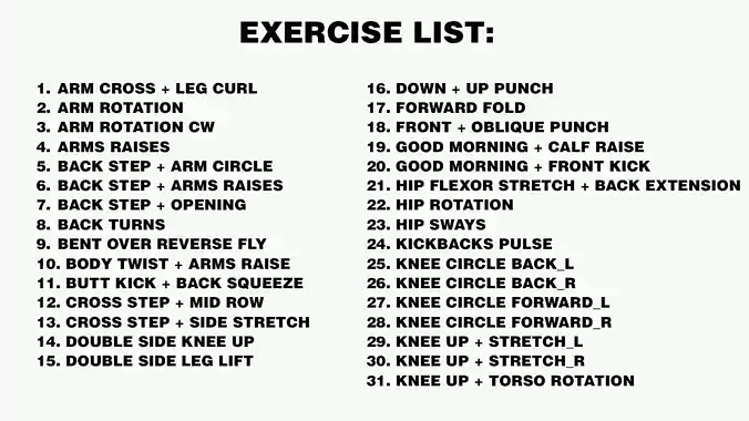 31 Fitness Workout Animation Pack Gym Exercises FBX Cascadeur 