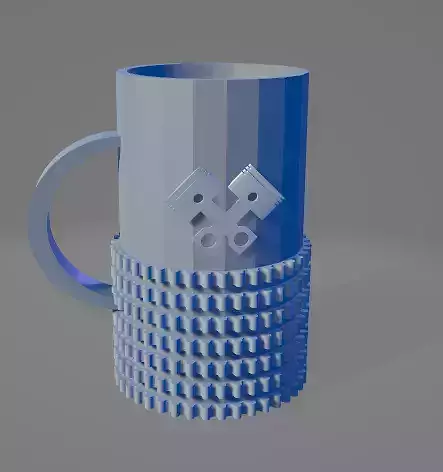 Multipurpose Beer Mug STL - Gear and Piston Design 