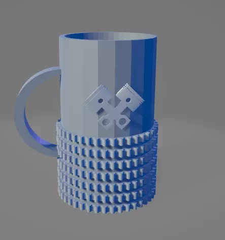 Multipurpose Beer Mug STL - Gear and Piston Design 3D print model