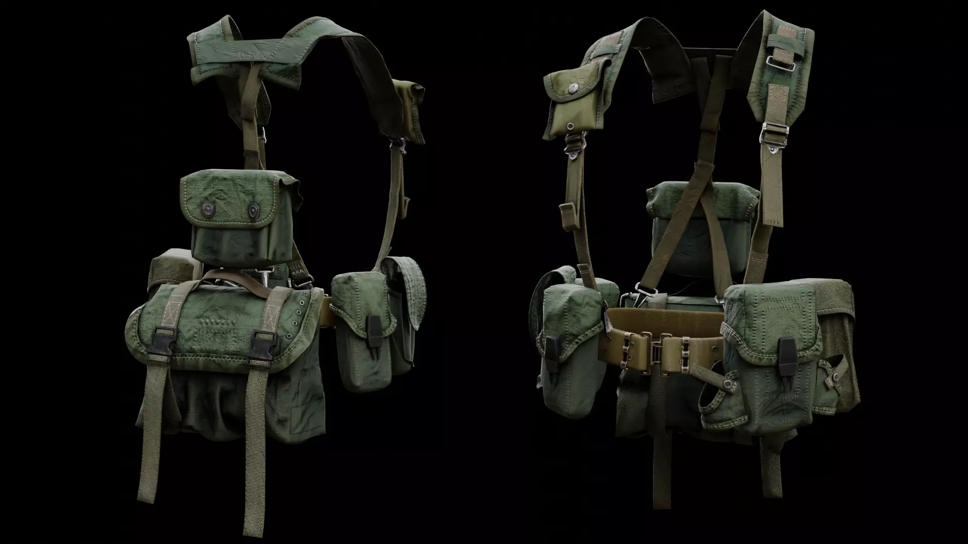3D model ALICE Tactical chest Rig system VR / AR / low-poly | CGTrader