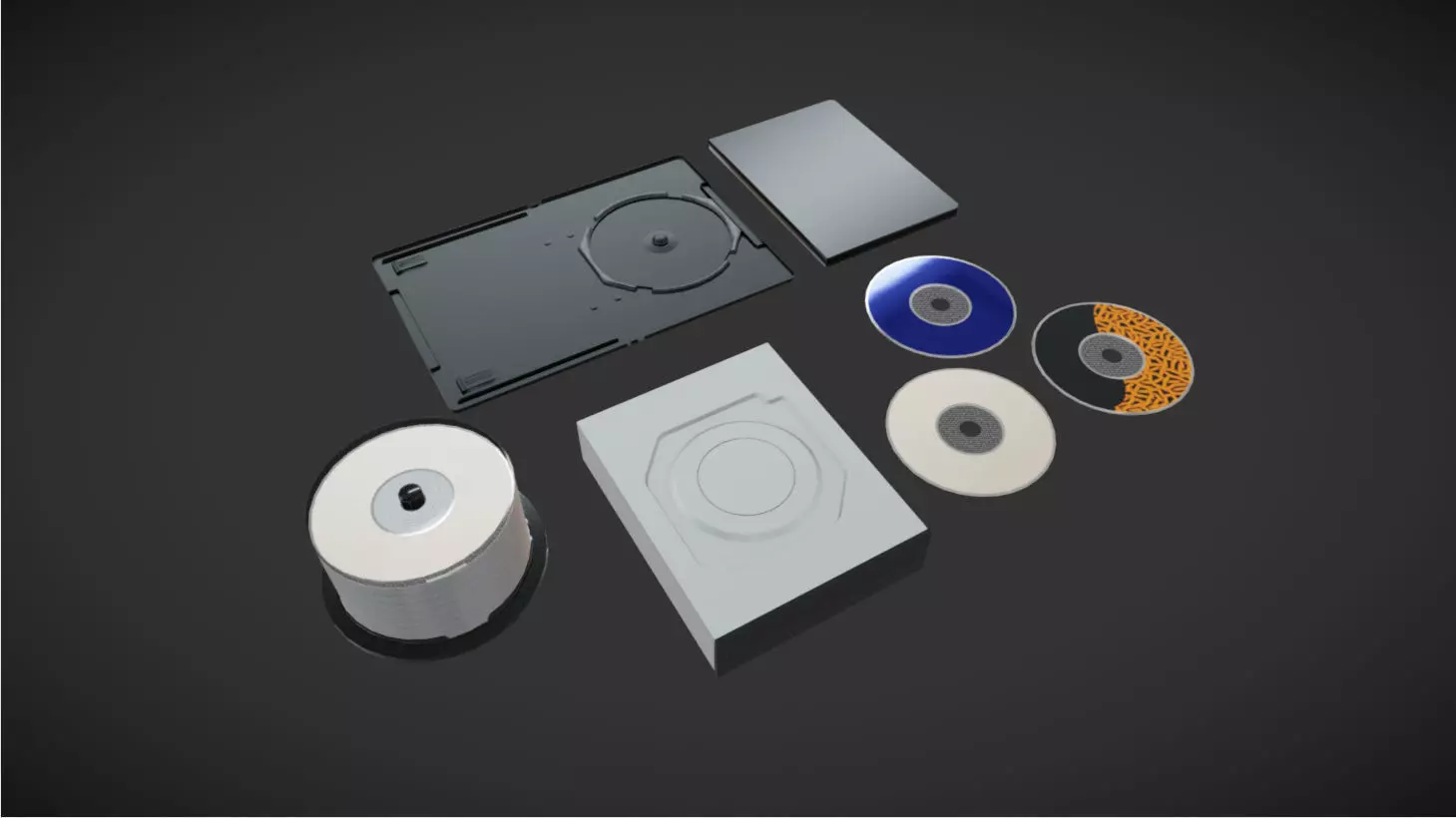 CD Assets Low-poly 3D model