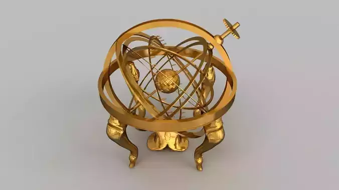 Korean Traditional Armillary Sphere  Honcheonui 3D Model