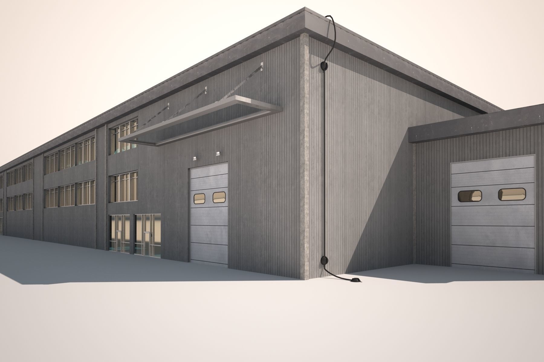 Cargo Building 7 3D model_1