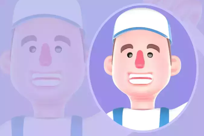 Stylized 3D Mechanic Character - Cartoon Spark Plug Rider