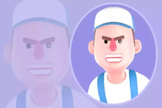 Stylized 3D Mechanic Character - Cartoon Spark Plug Action