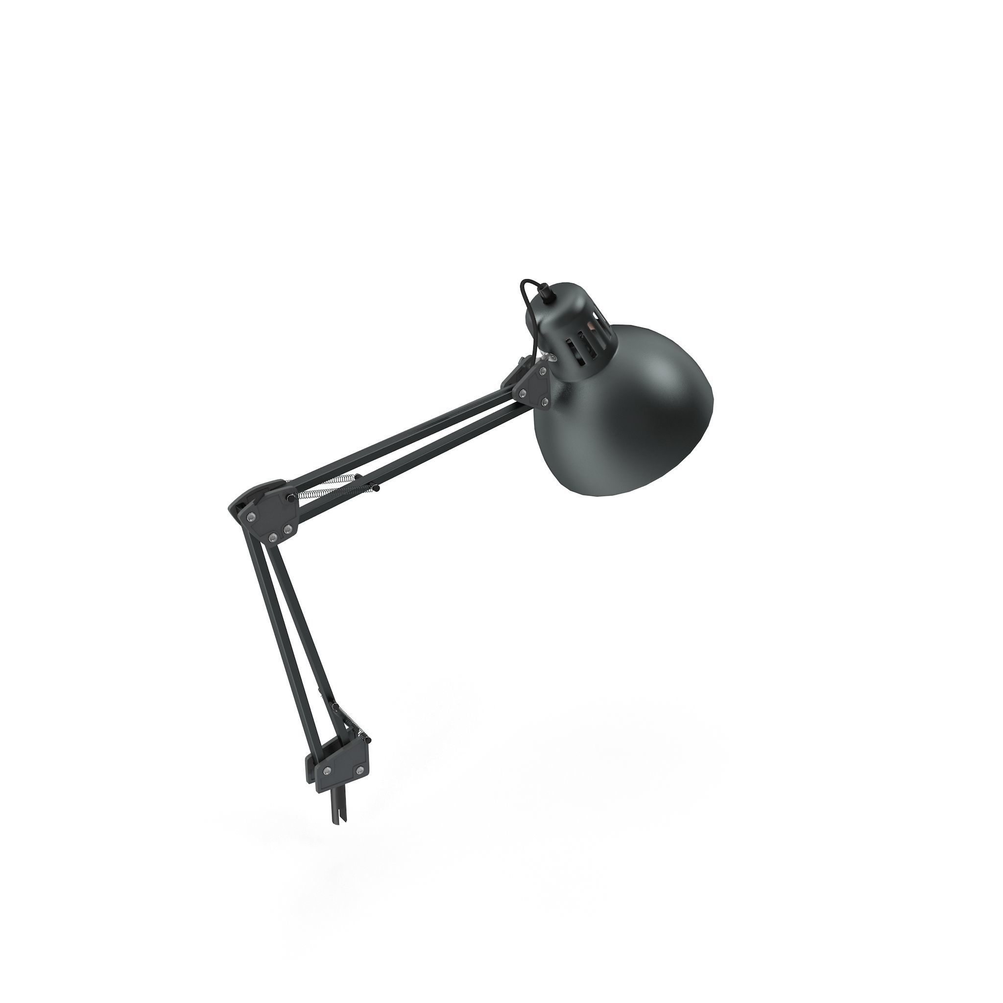 Retro Desk Lamp RIGED 3D model_6