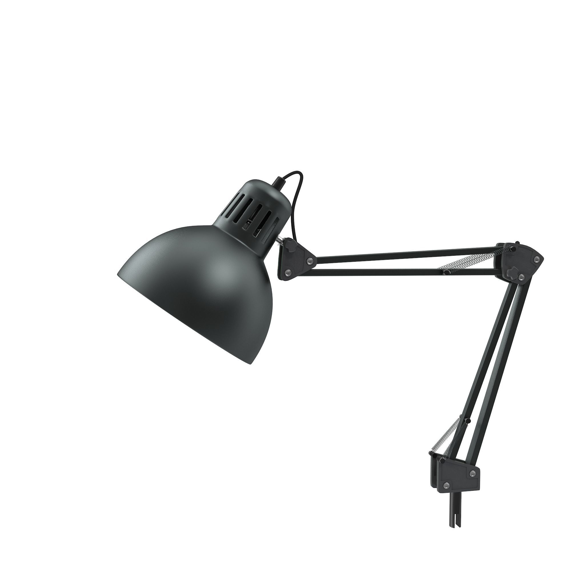 Retro Desk Lamp RIGED 3D model_2