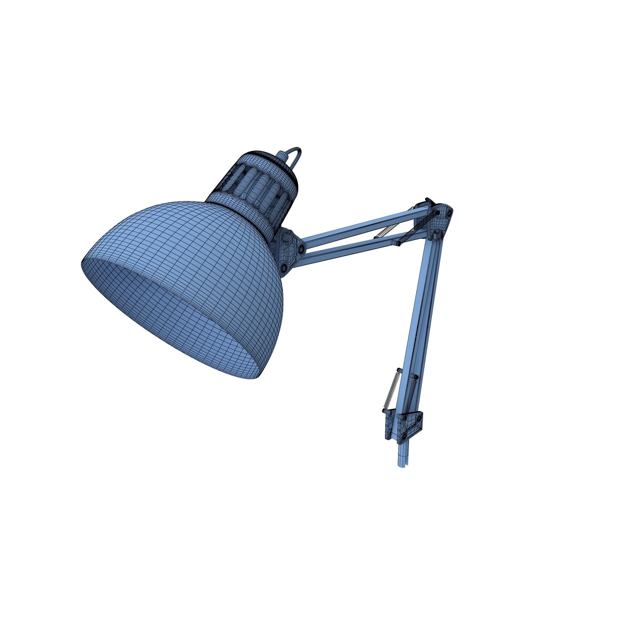 Retro Desk Lamp RIGED 3D model_12