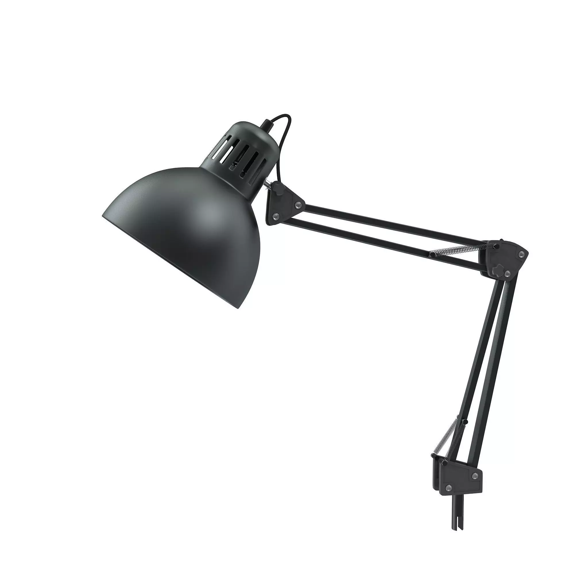 Retro Desk Lamp RIGED 3D model_0