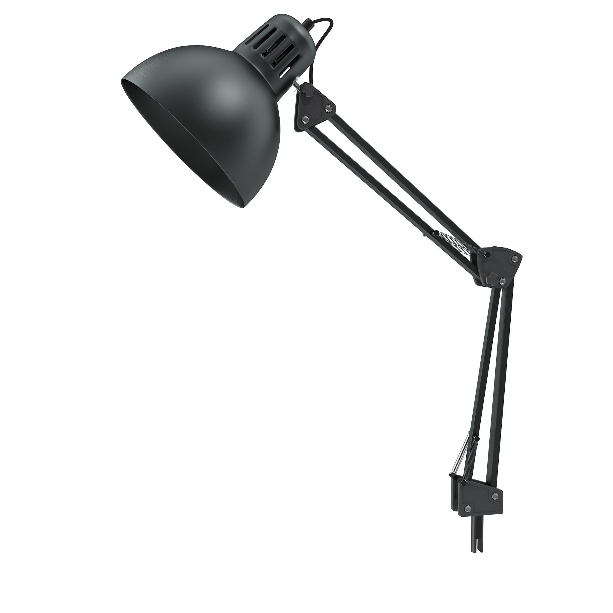 Retro Desk Lamp RIGED 3D model_7