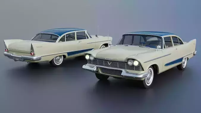 Plymouth Plaza 1958 3D print model 2