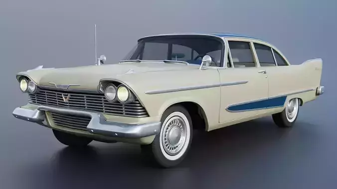 Plymouth Plaza 1958 3D print model 3
