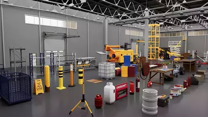 Realistic Warehouse Interior Exterior Mega Pack Collection