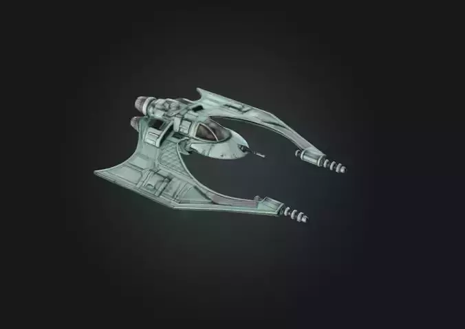 Starship Vector Low-poly 3D model