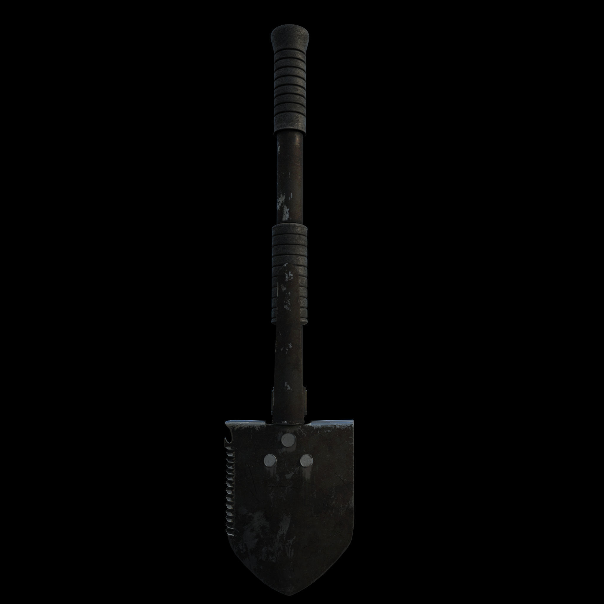Military Shovel Free low-poly 3D model_15