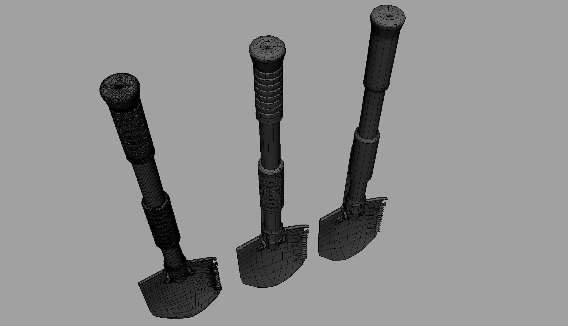 Military Shovel Free low-poly 3D model_21