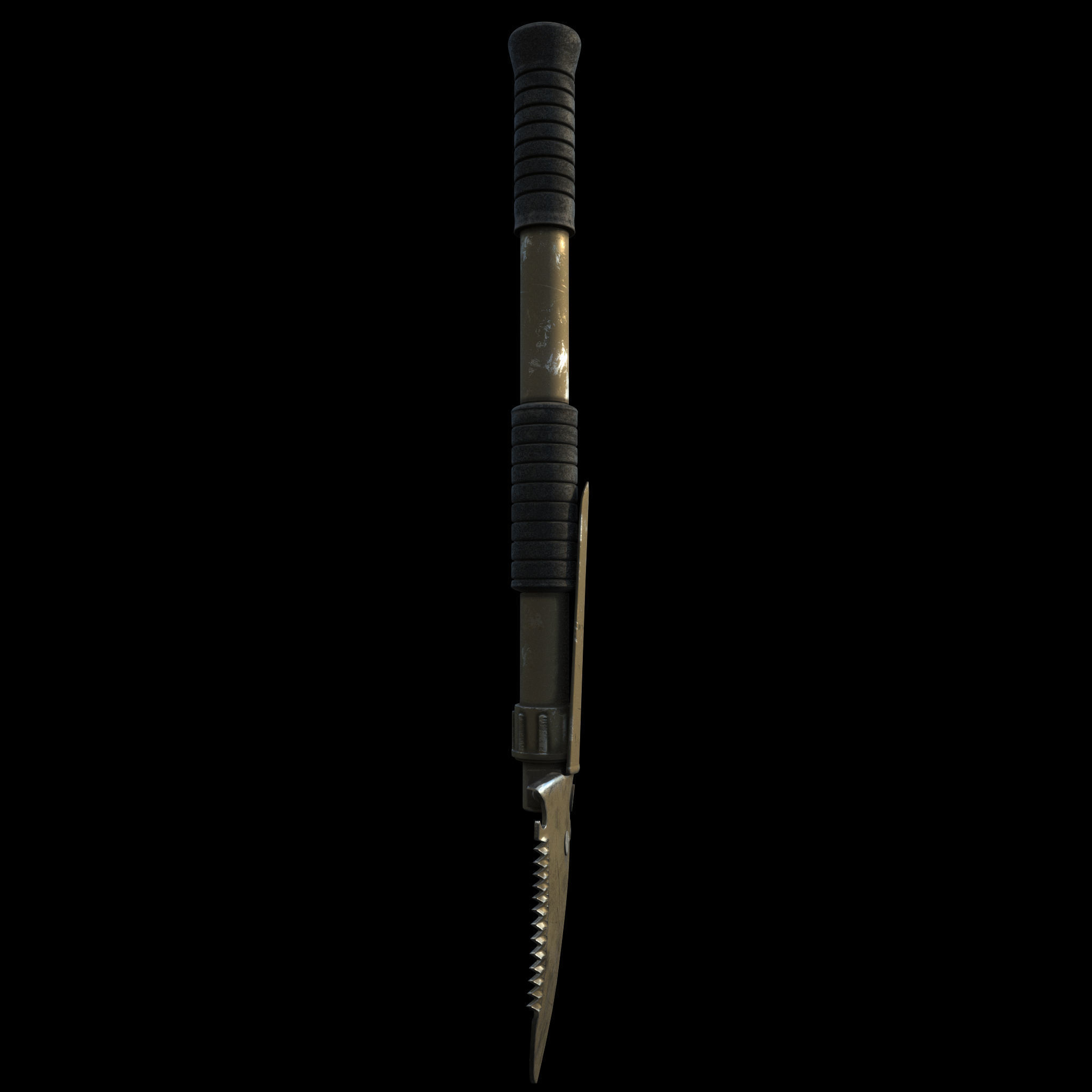 Military Shovel Free low-poly 3D model_11