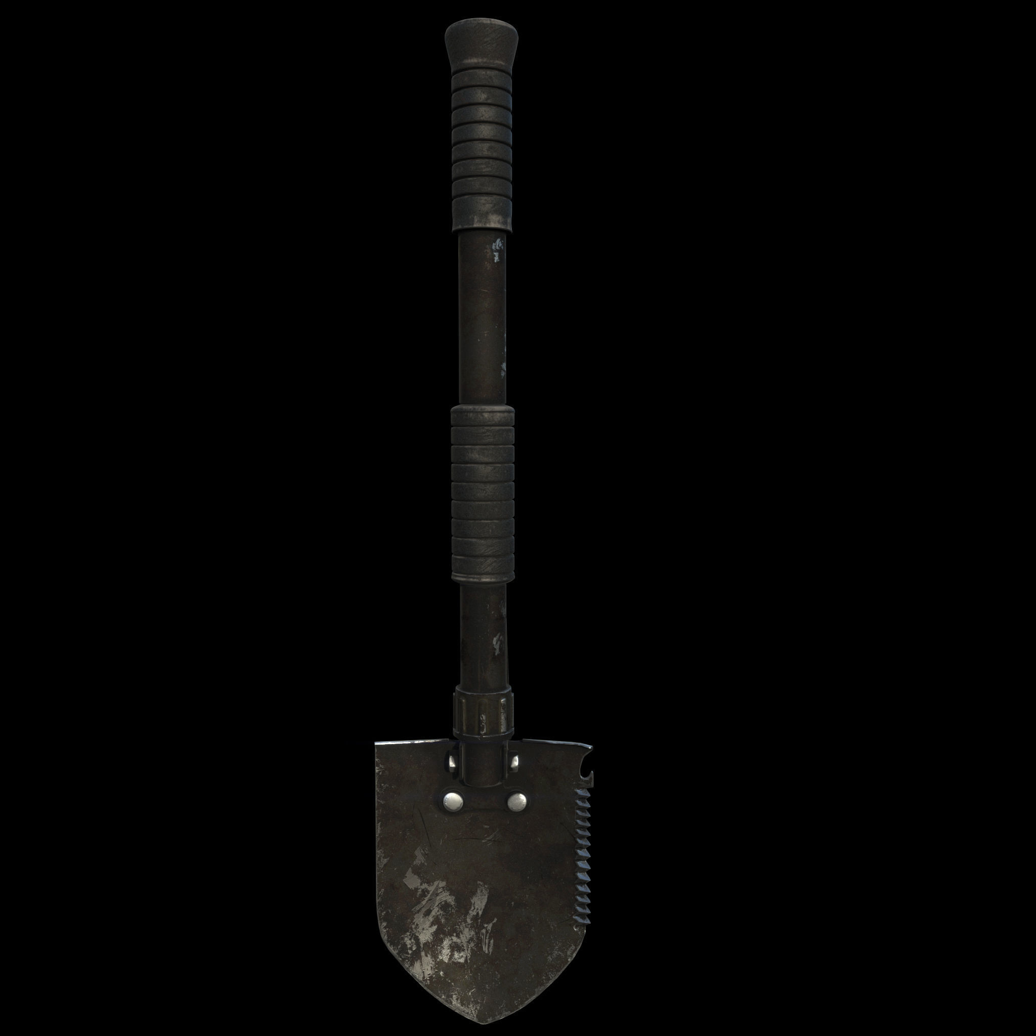 Military Shovel Free low-poly 3D model_14