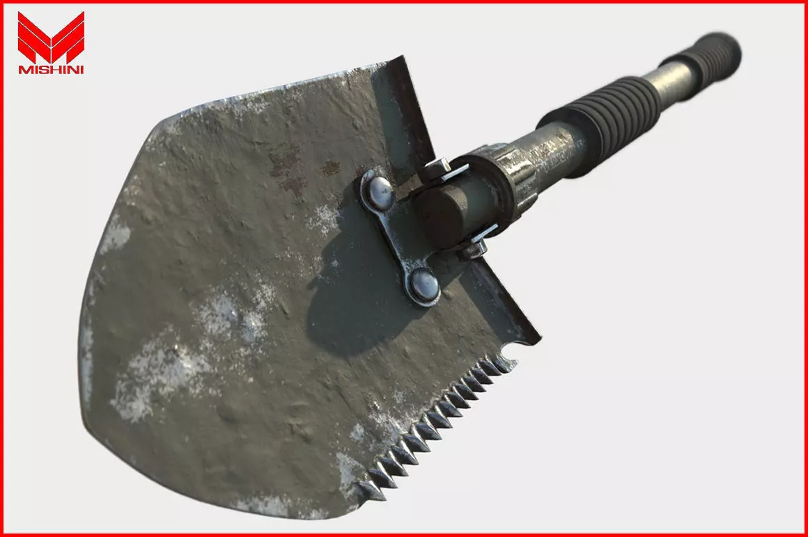 Military Shovel Free low-poly 3D model_0