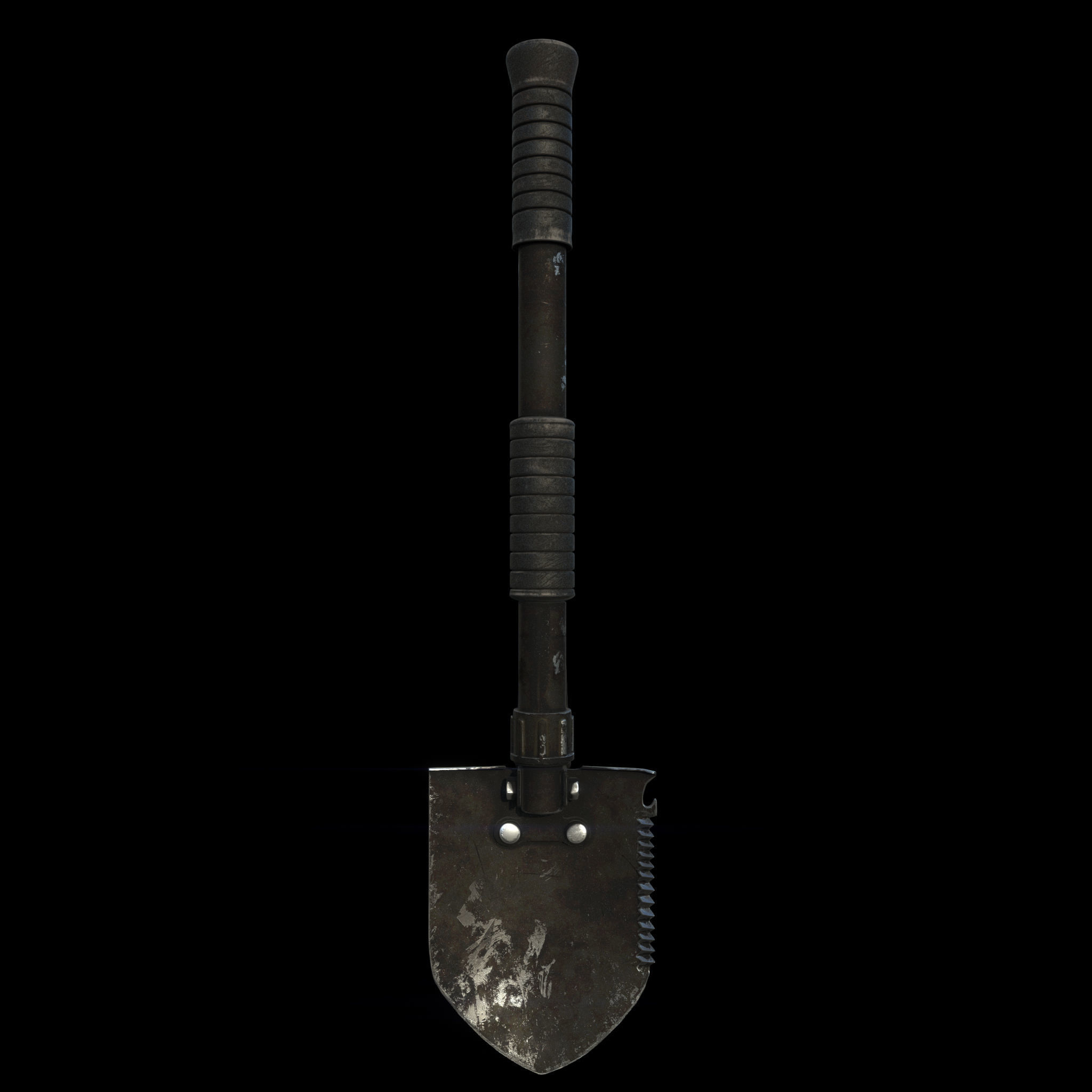 Military Shovel Free low-poly 3D model_18