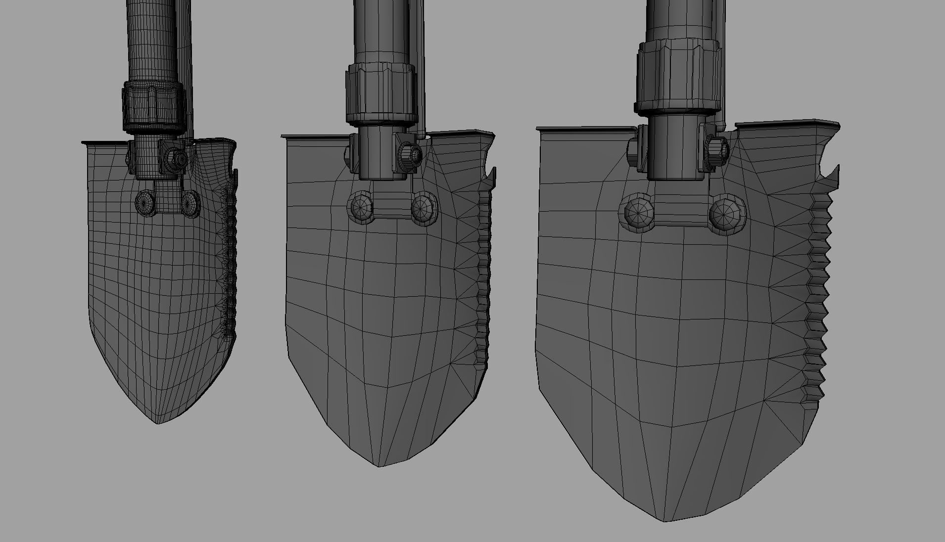 Military Shovel Free low-poly 3D model_19