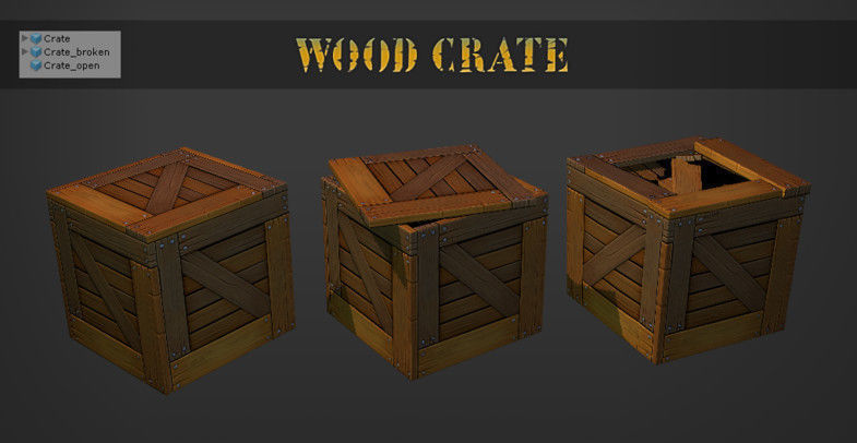 Wood Crate Free low-poly 3D model_5