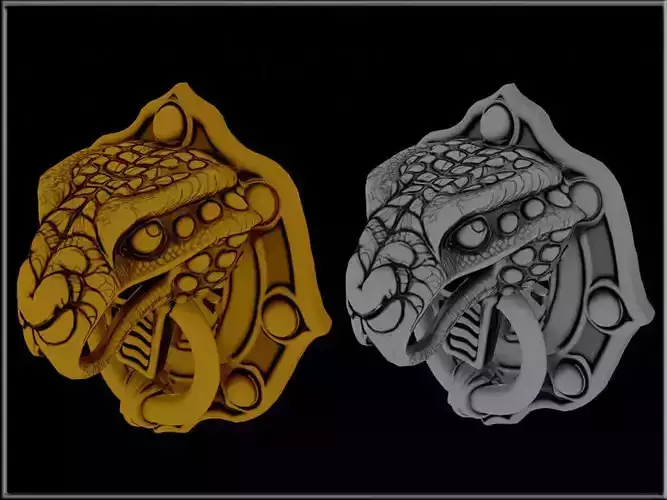 Snake head brass Door Knocker 02