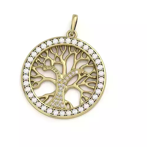 Tree of Life Pendant  Luxury 3D Printable Jewelry Model 