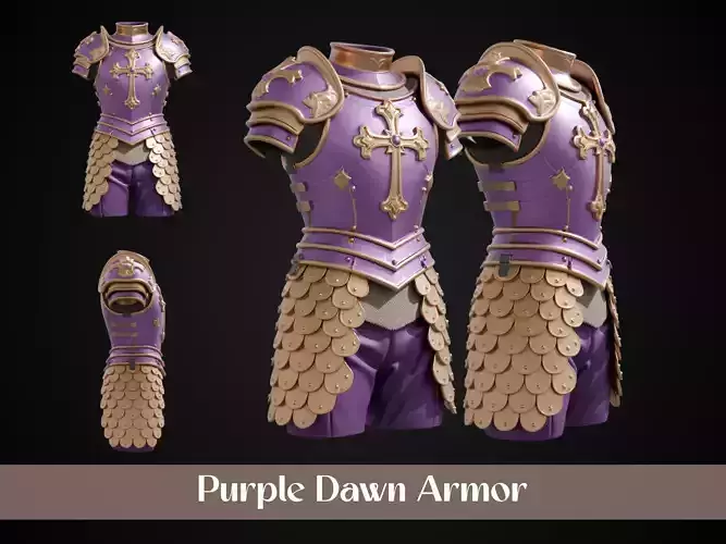 Stylized Byzantine  Armor - Purple Dawn