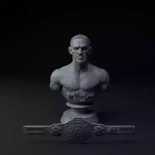 Conor McGregor Premium 3D Trophy Diorama STL