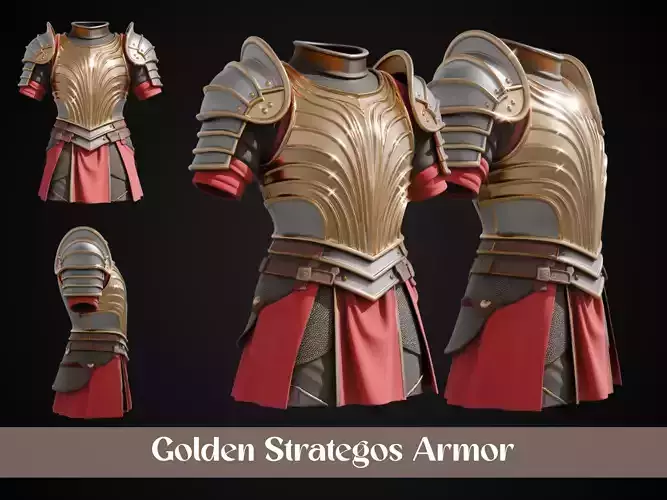 Stylized Byzantine  Armor - Golden Strategos