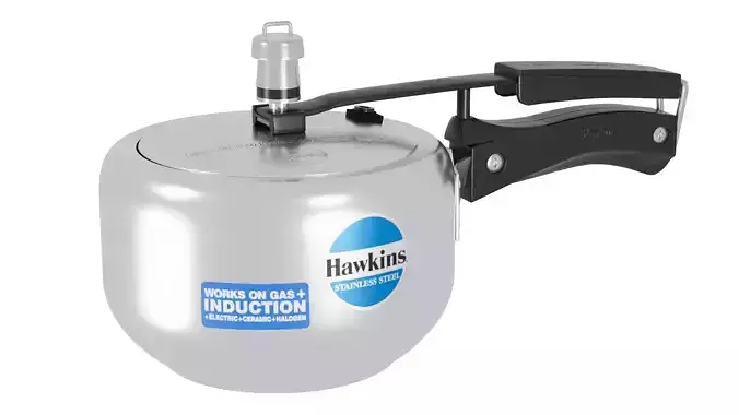 Stainless Steel Pressure Cooker 3D Model