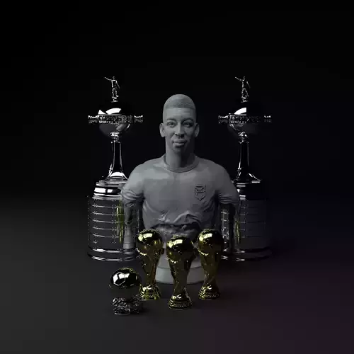 Pele Premium 3D Trophy Diorama STL